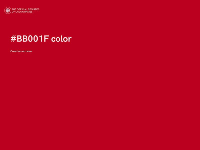 #BB001F color image