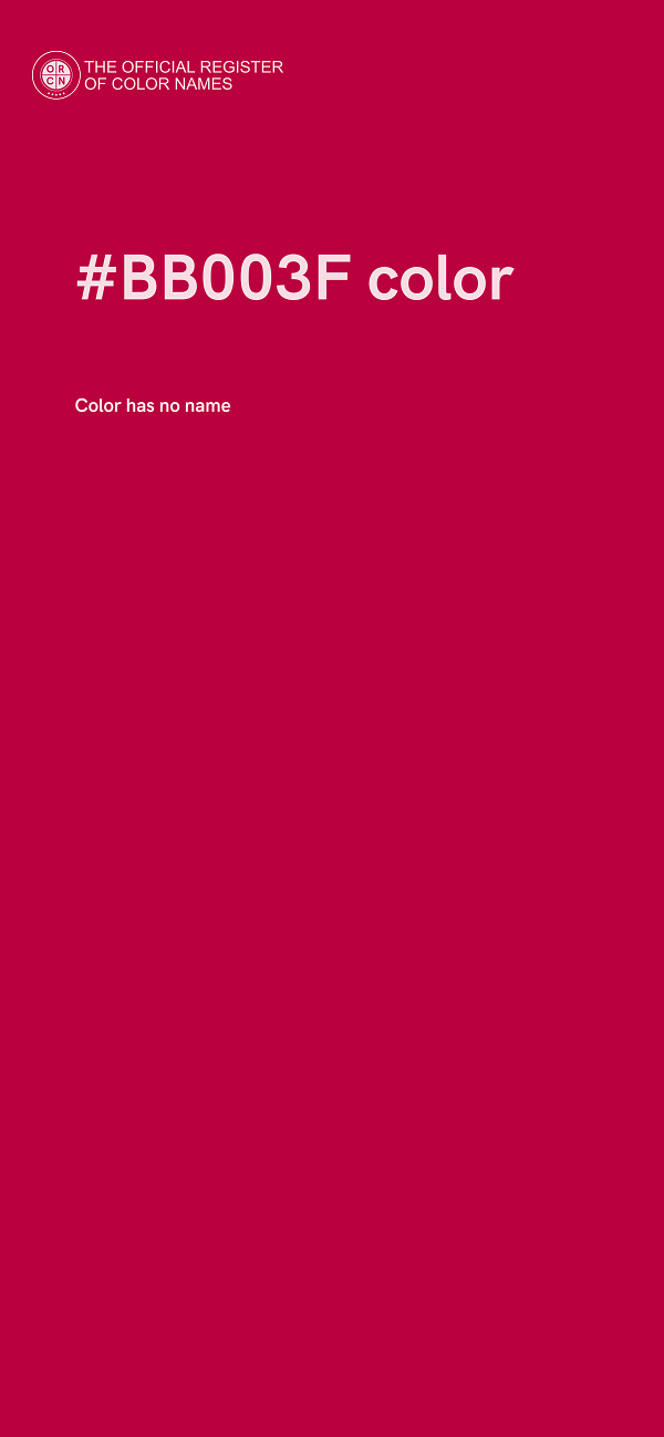#BB003F color image