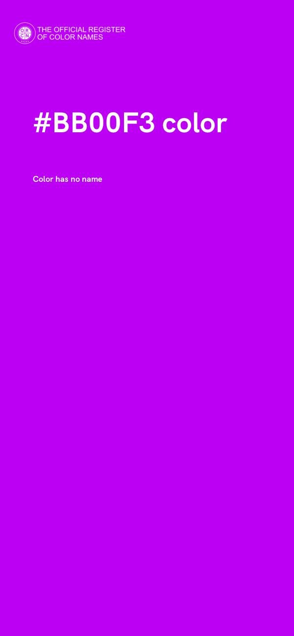 #BB00F3 color image