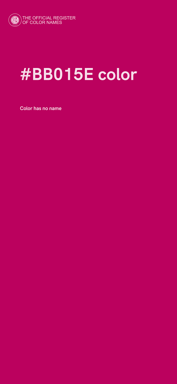 #BB015E color image