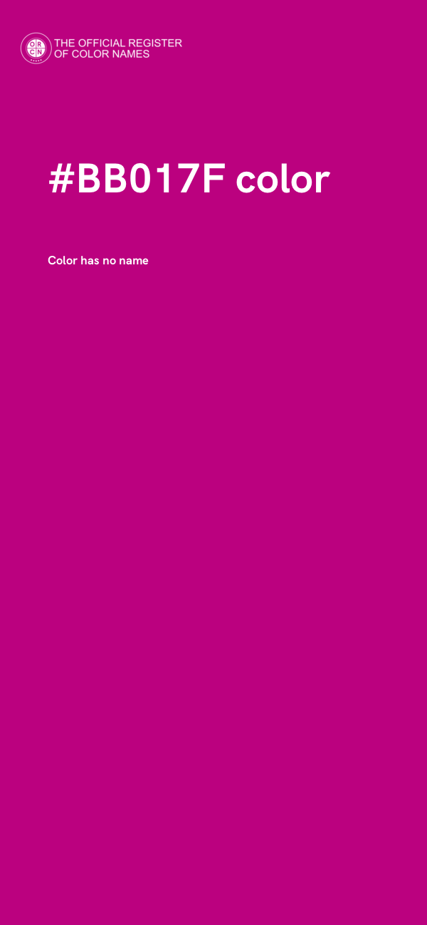 #BB017F color image