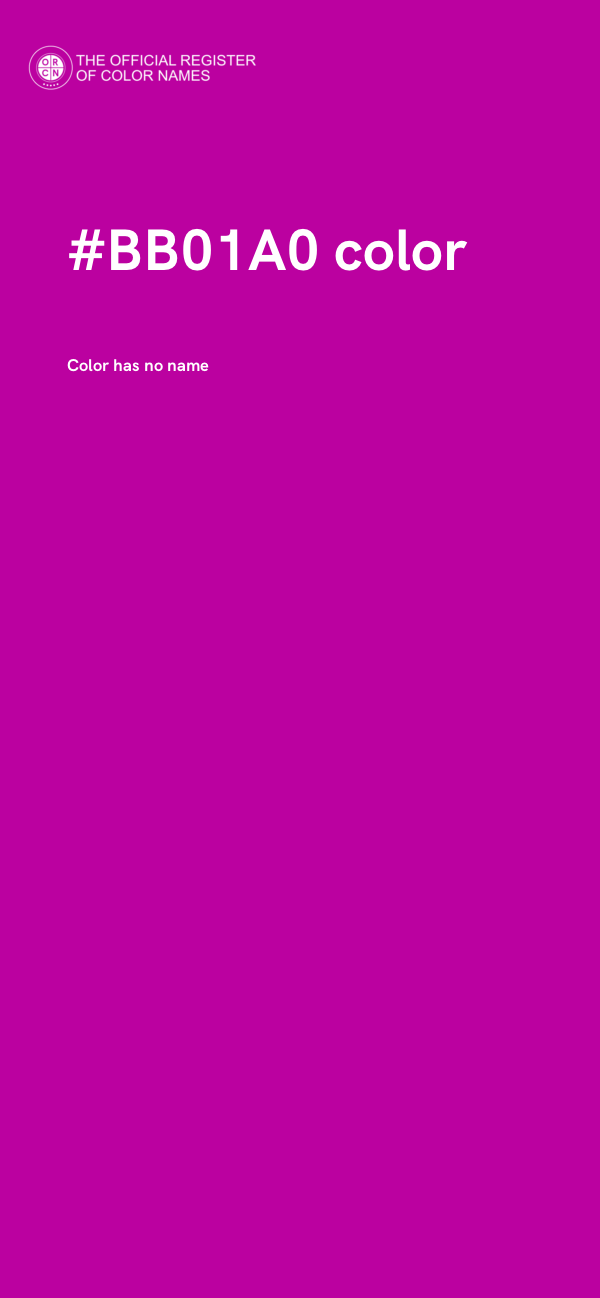 #BB01A0 color image