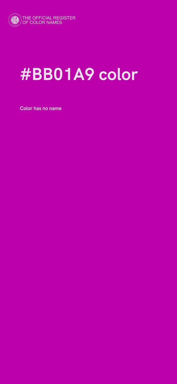 #BB01A9 color image