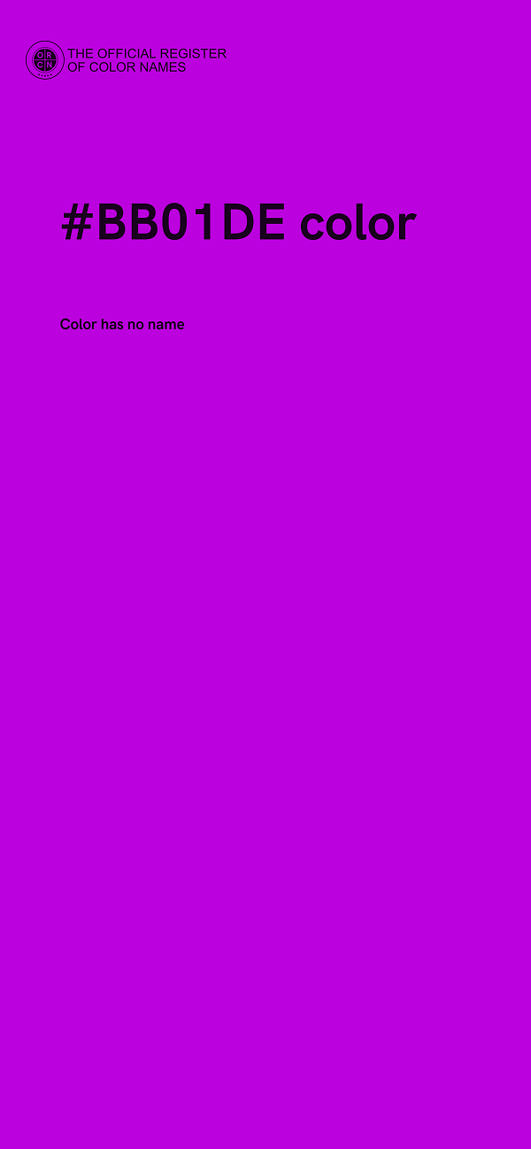#BB01DE color image