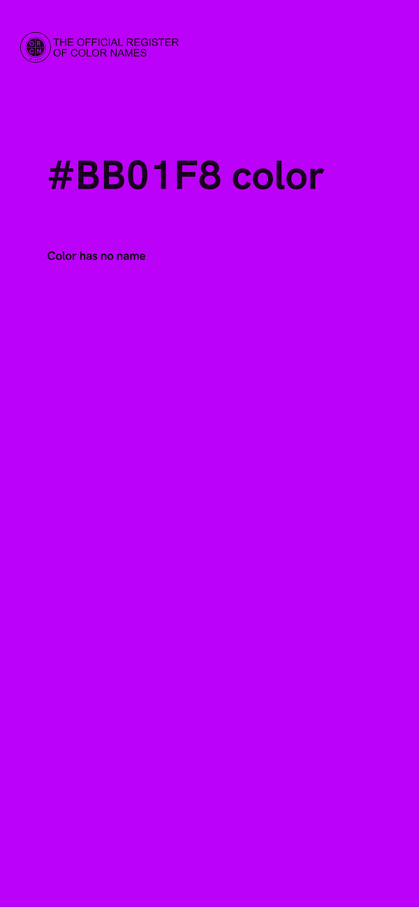 #BB01F8 color image