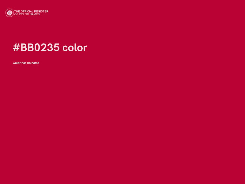 #BB0235 color image