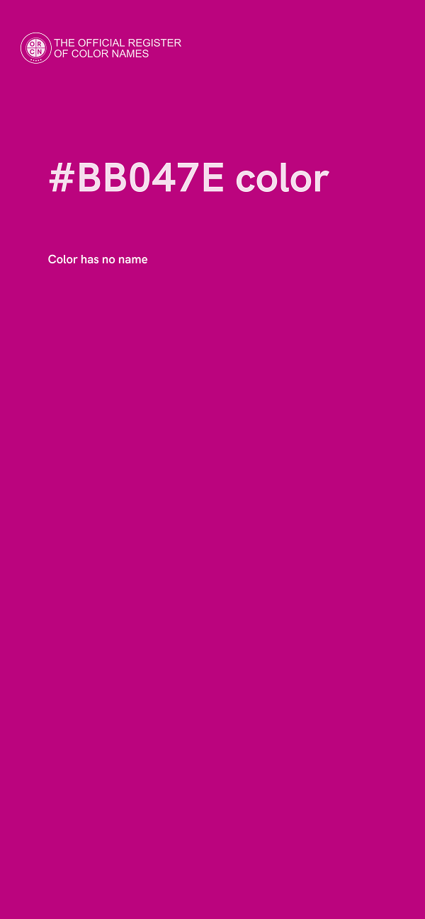 #BB047E color image