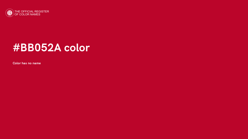 #BB052A color image
