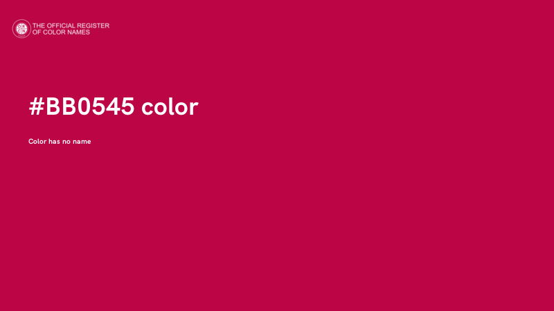 #BB0545 color image
