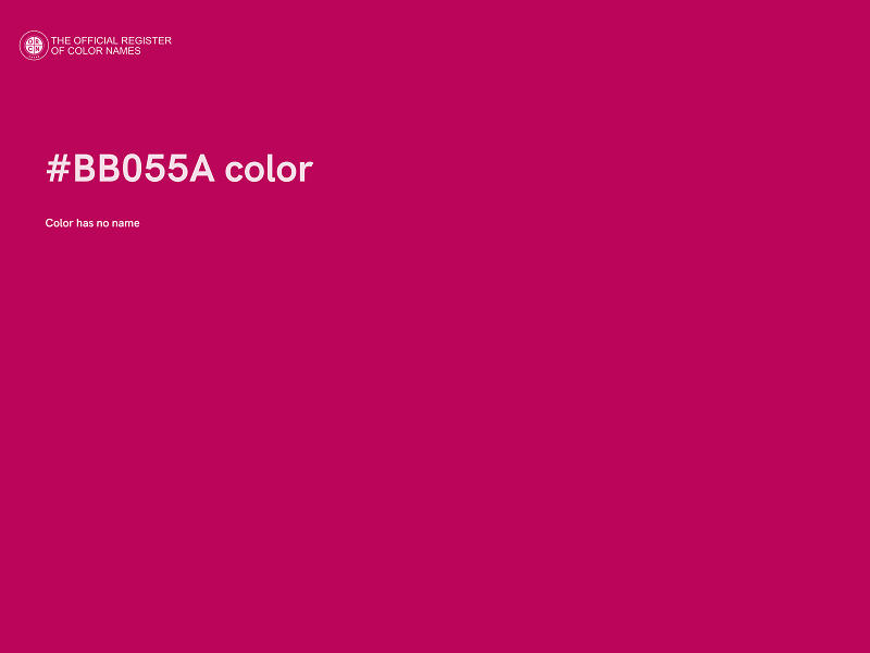 #BB055A color image