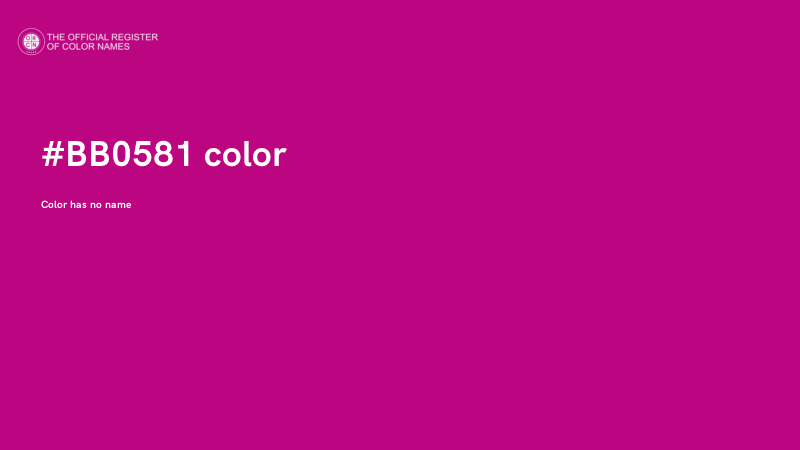 #BB0581 color image