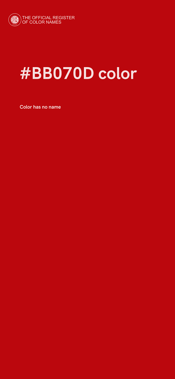 #BB070D color image