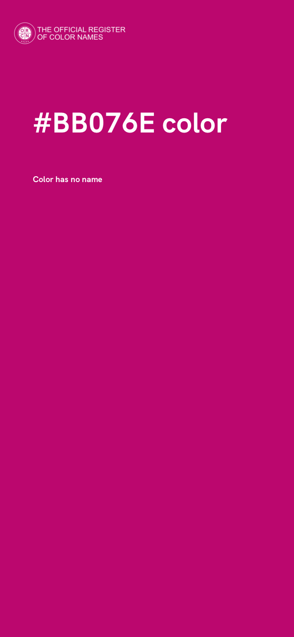 #BB076E color image
