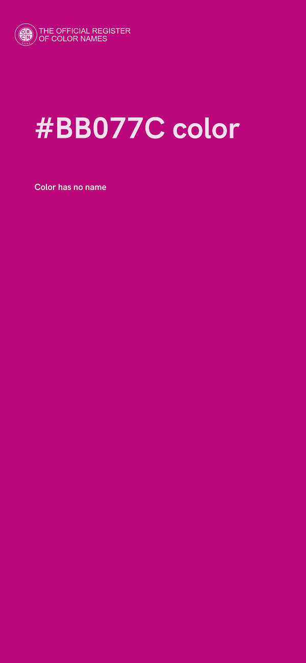 #BB077C color image