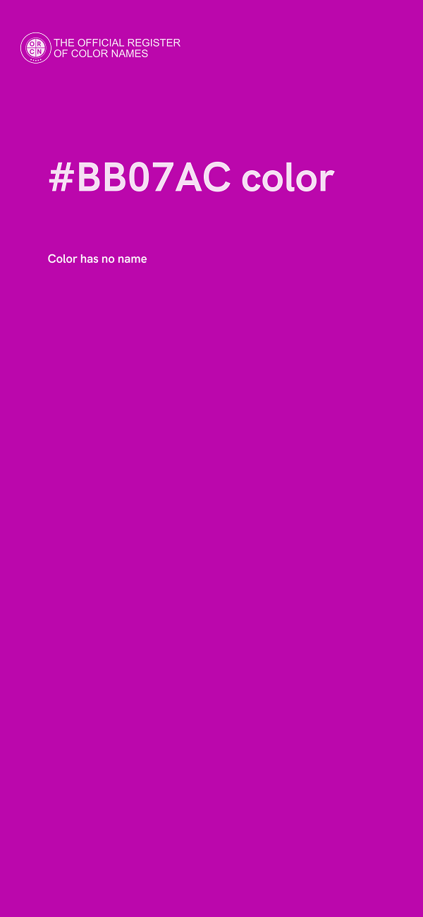#BB07AC color image