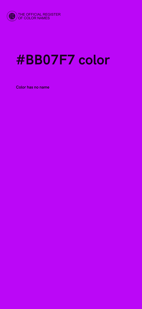 #BB07F7 color image