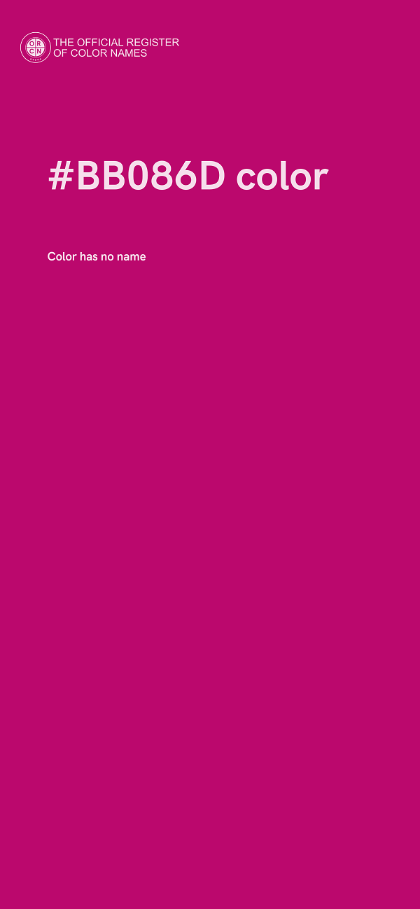 #BB086D color image