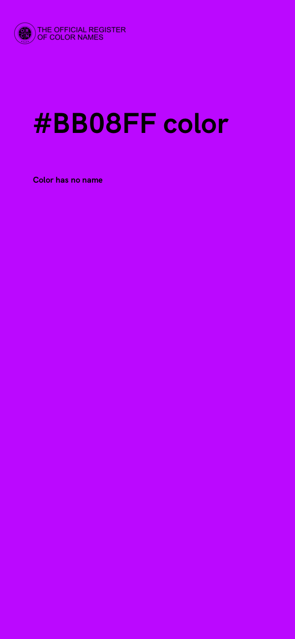 #BB08FF color image