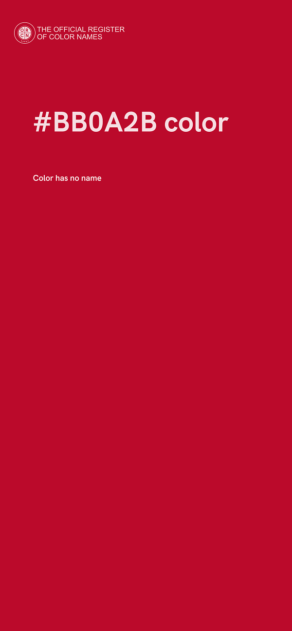 #BB0A2B color image