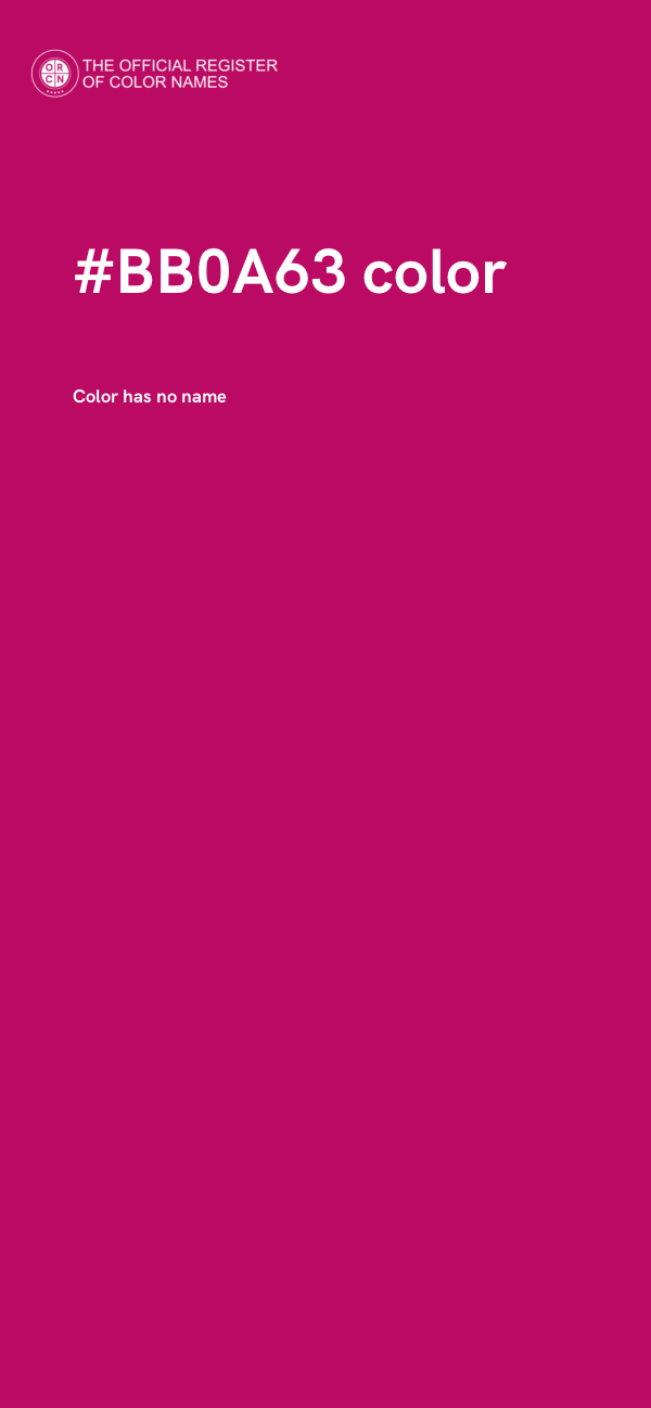 #BB0A63 color image