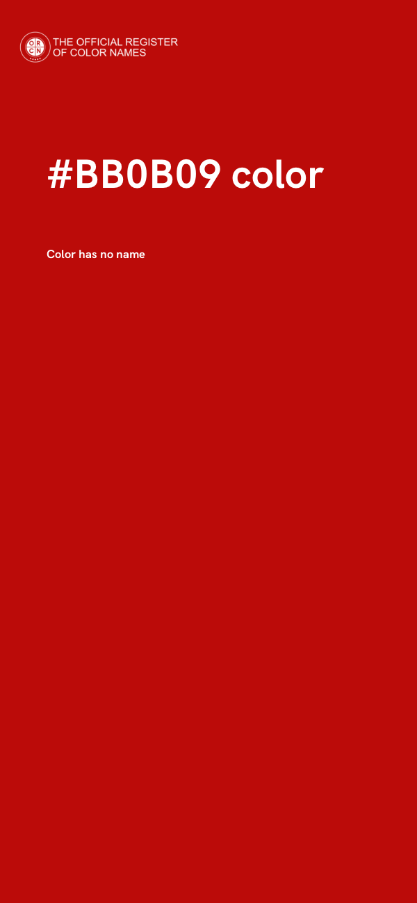 #BB0B09 color image