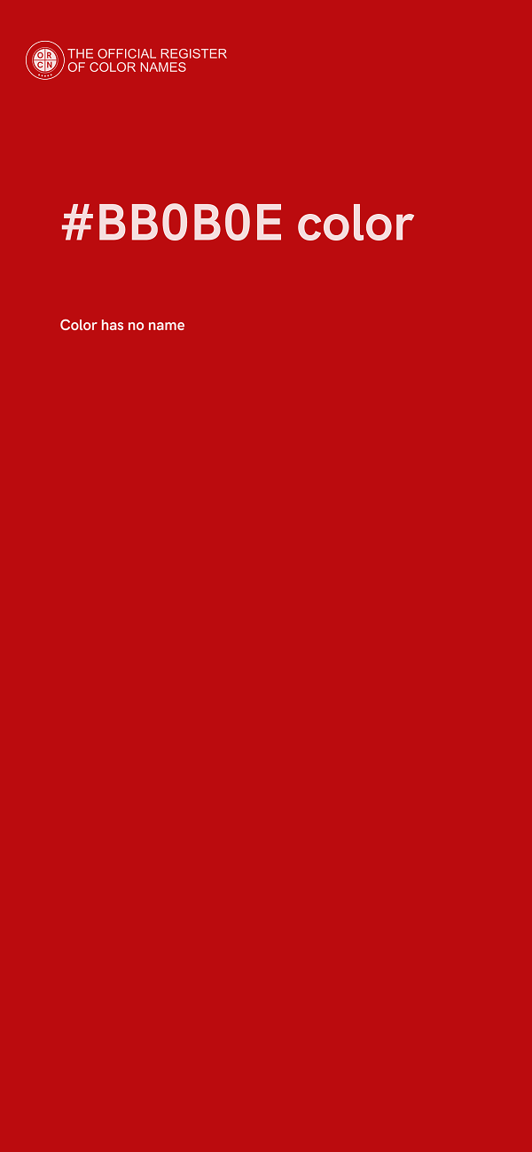 #BB0B0E color image