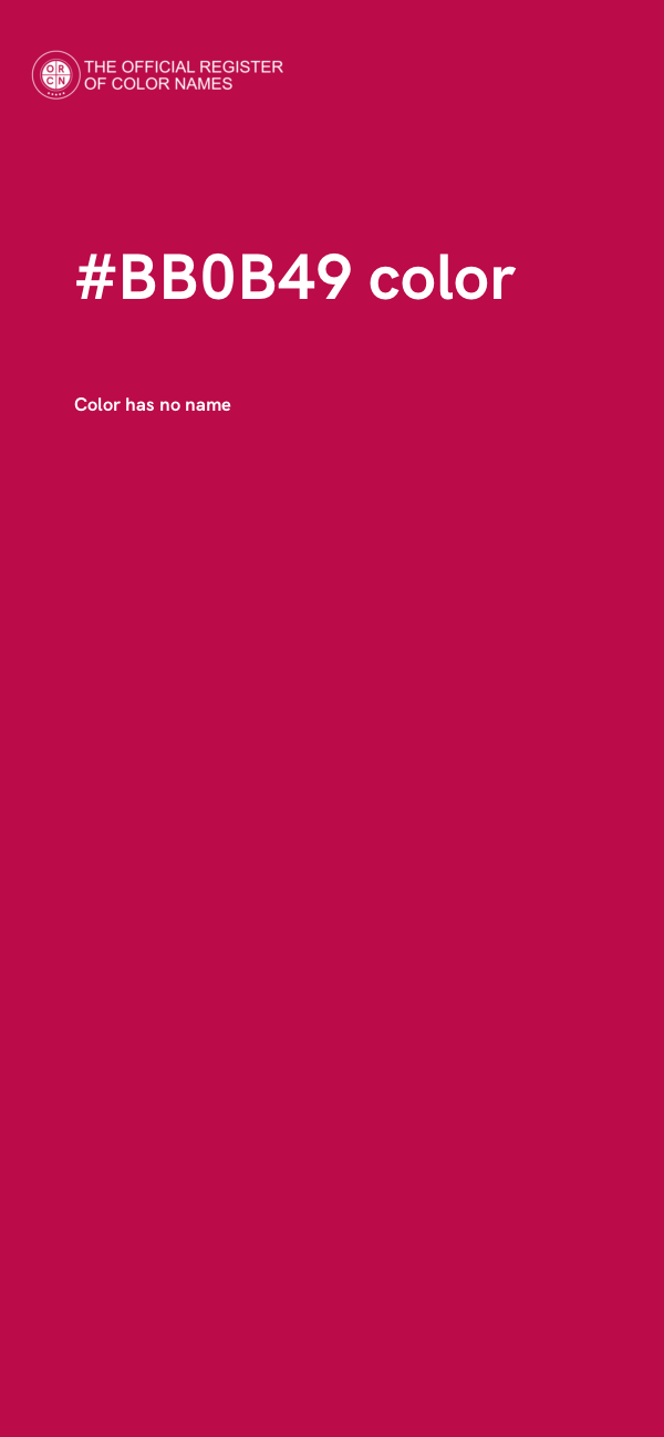 #BB0B49 color image