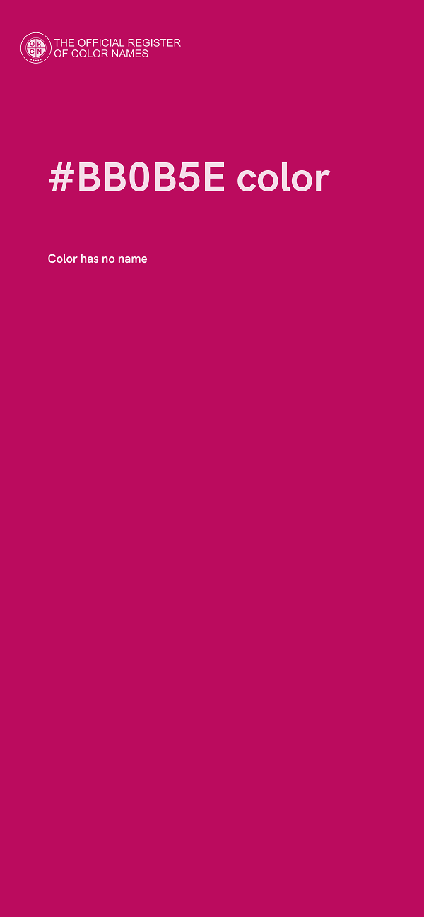 #BB0B5E color image