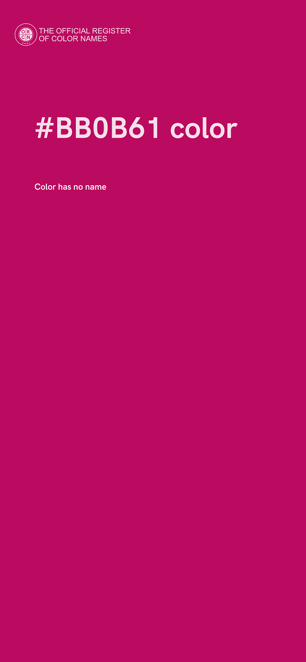 #BB0B61 color image