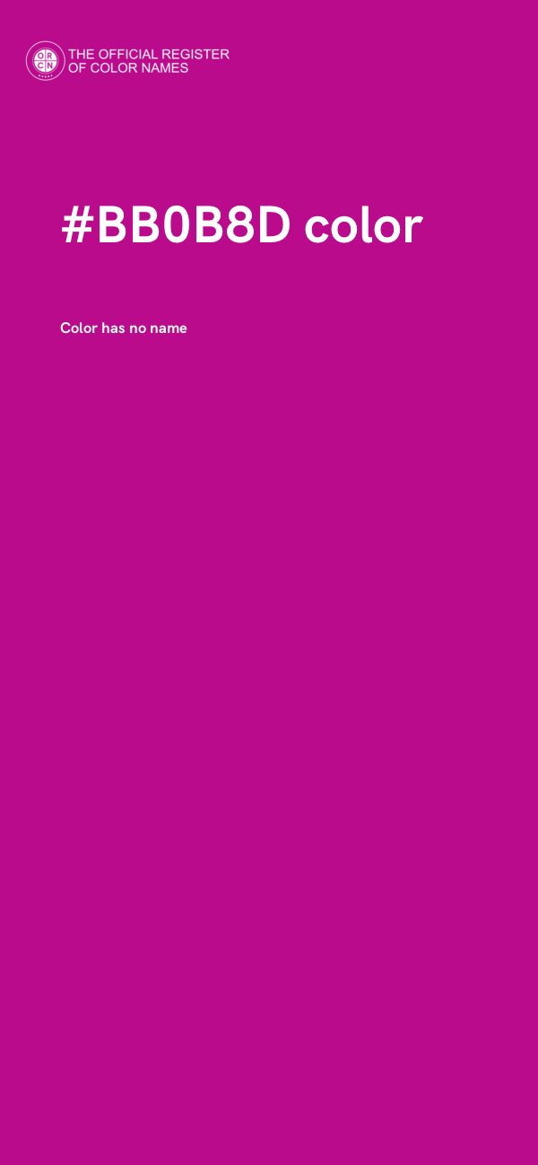 #BB0B8D color image