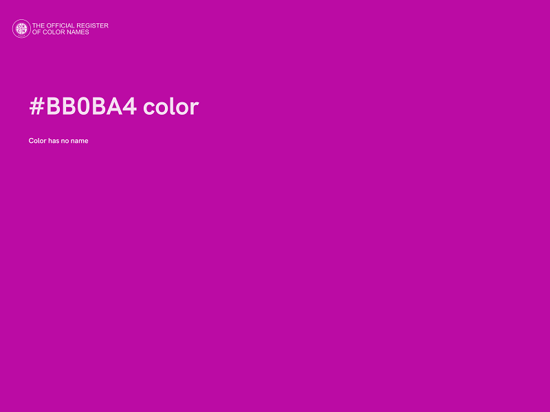 #BB0BA4 color image