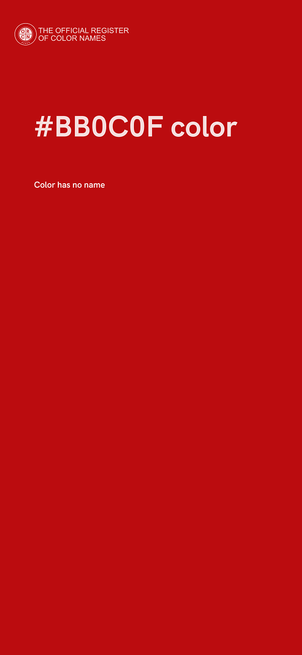 #BB0C0F color image