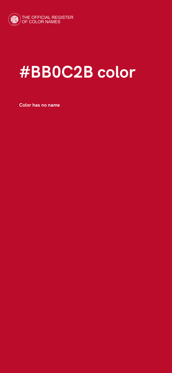 #BB0C2B color image