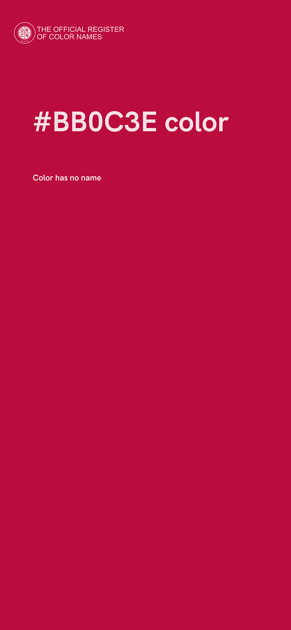 #BB0C3E color image