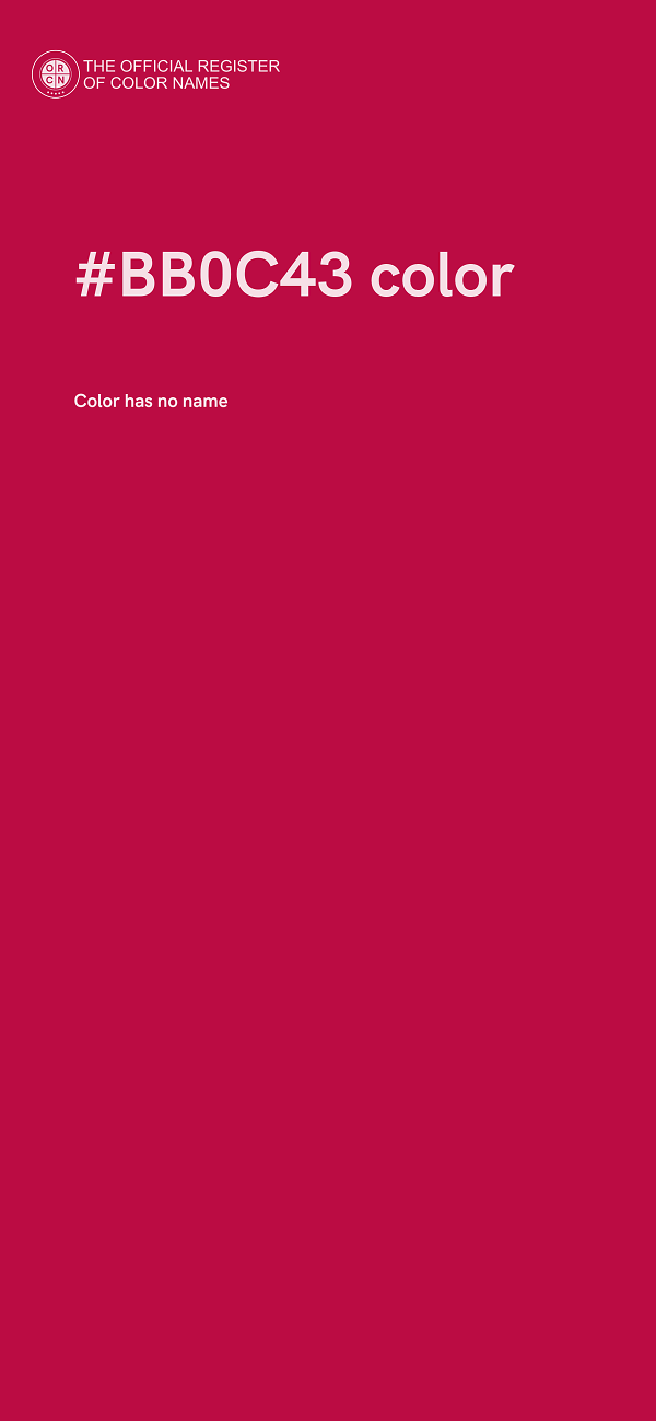 #BB0C43 color image