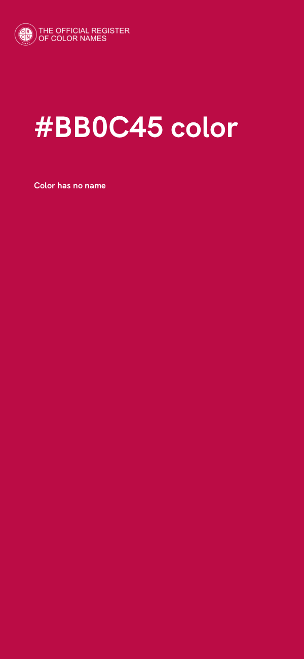 #BB0C45 color image