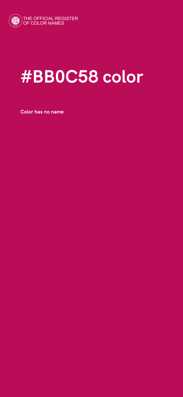 #BB0C58 color image