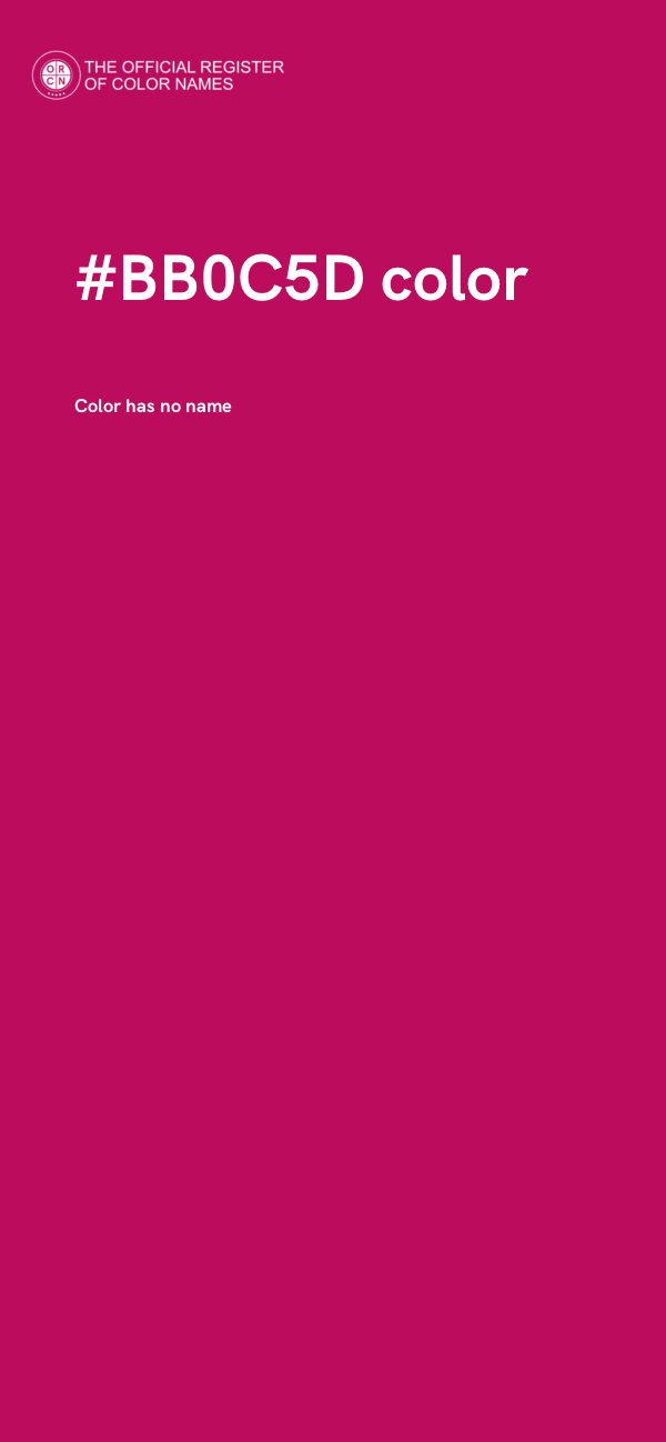 #BB0C5D color image