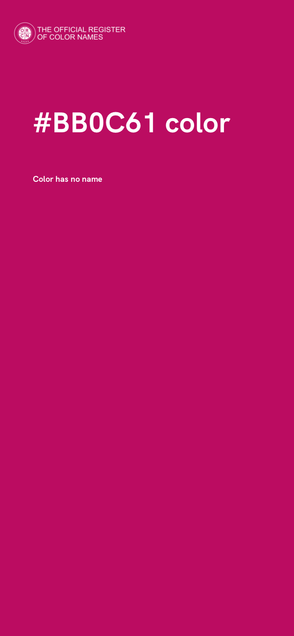 #BB0C61 color image