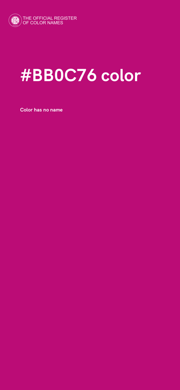 #BB0C76 color image