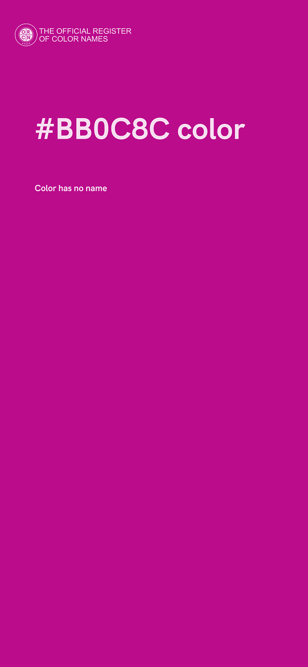 #BB0C8C color image