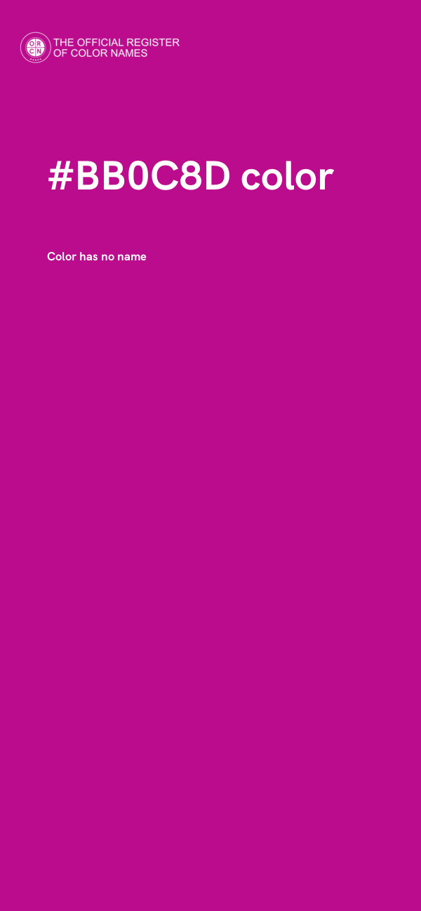 #BB0C8D color image