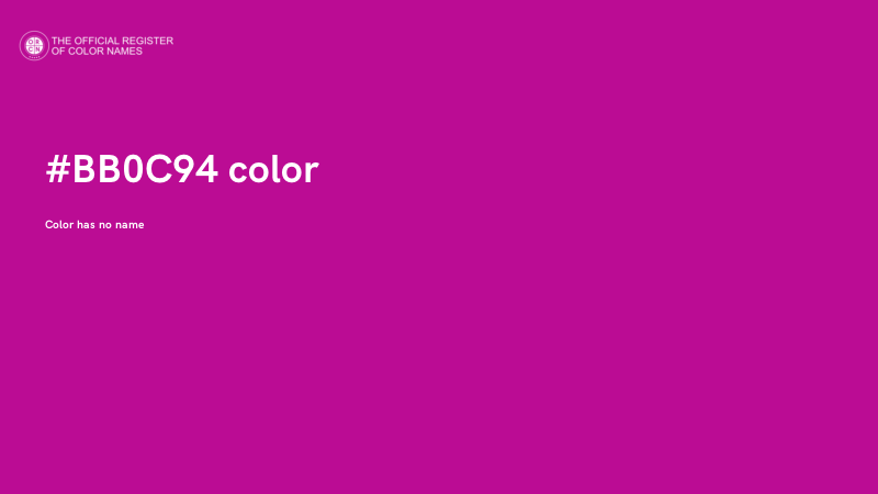 #BB0C94 color image