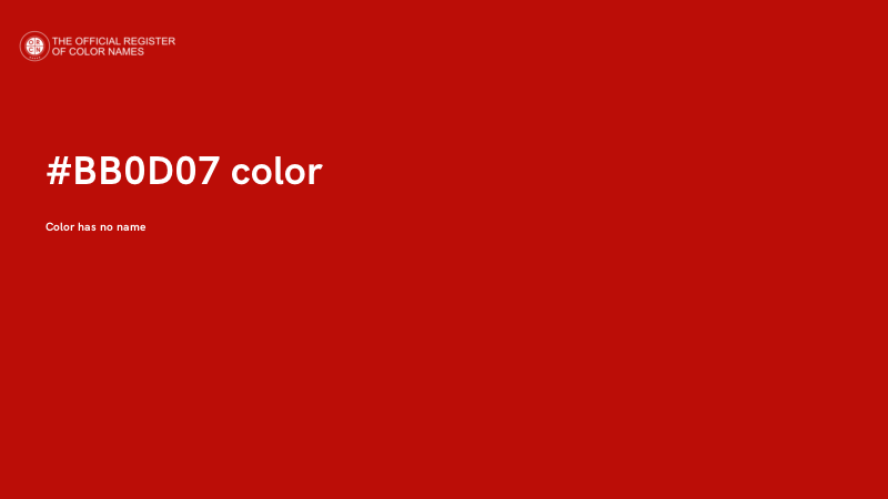 #BB0D07 color image
