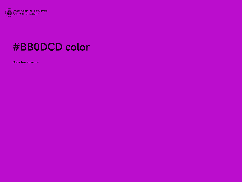 #BB0DCD color image