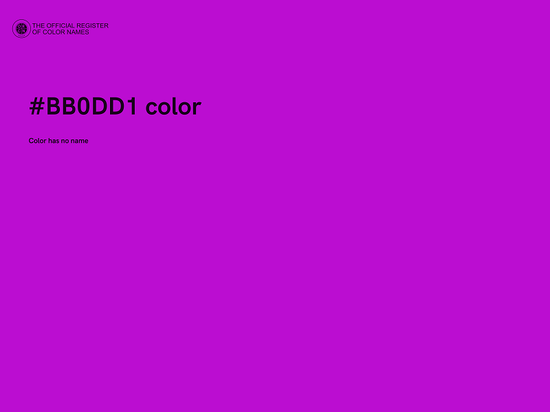 #BB0DD1 color image