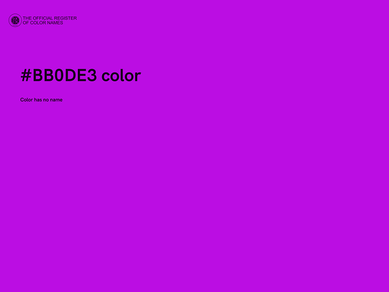 #BB0DE3 color image