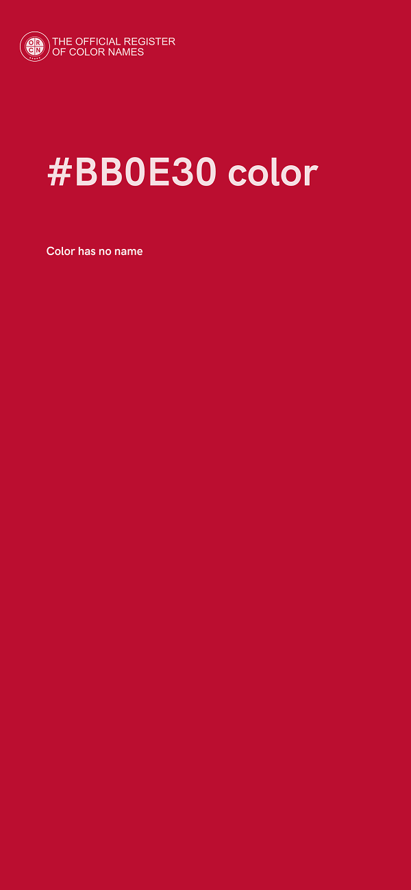 #BB0E30 color image