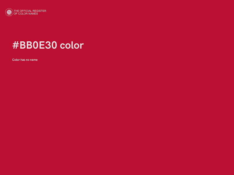 #BB0E30 color image