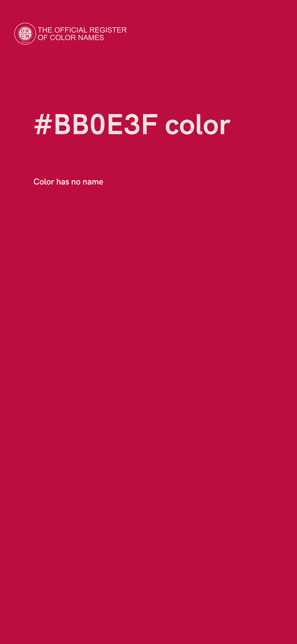 #BB0E3F color image